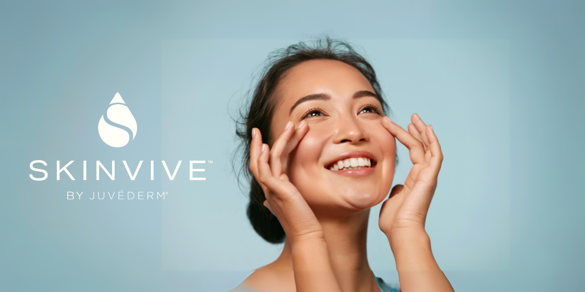 Skinvive Logo with happy woman